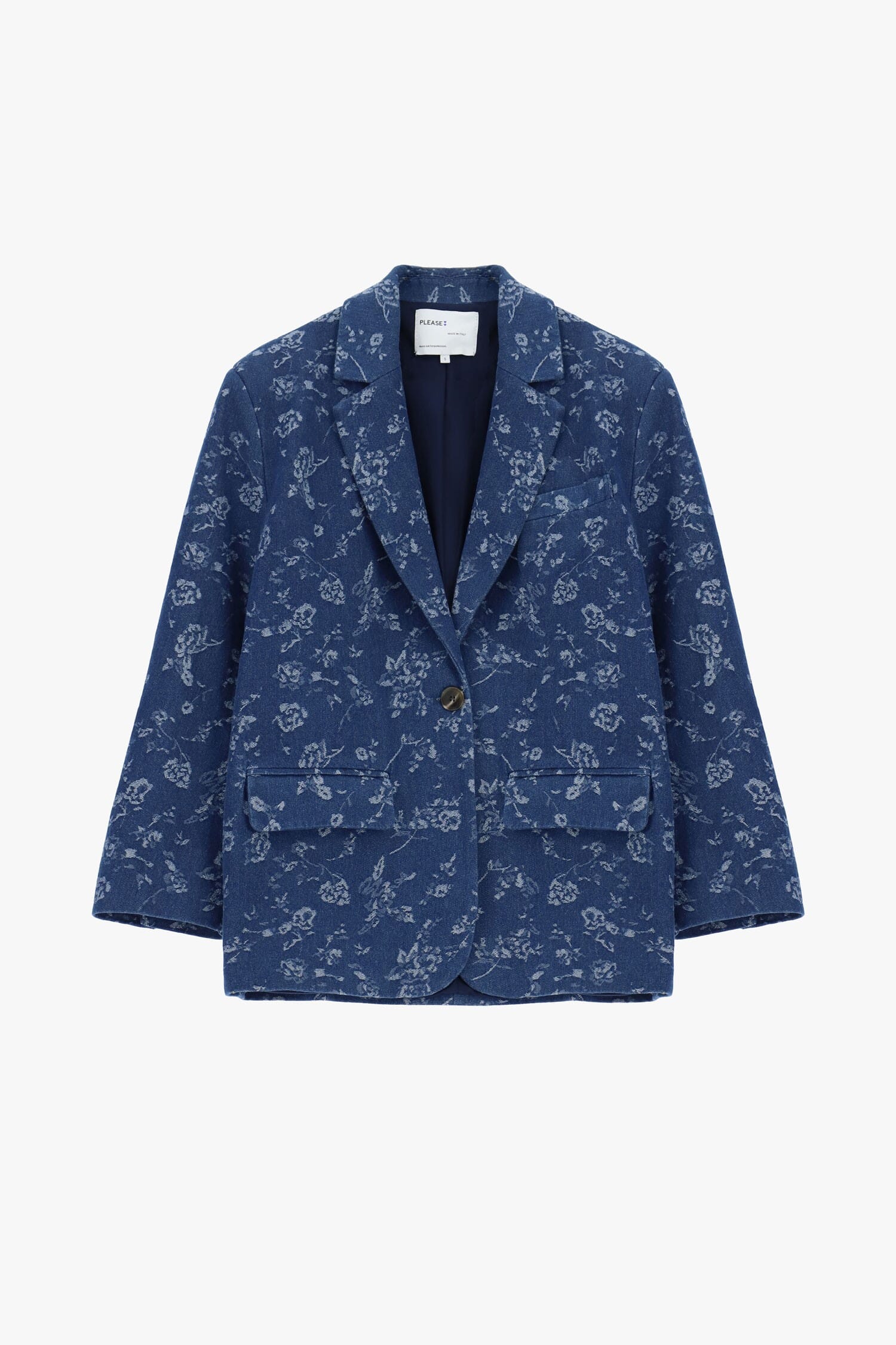 Blazer à motif floral avec poches sur le devant Please