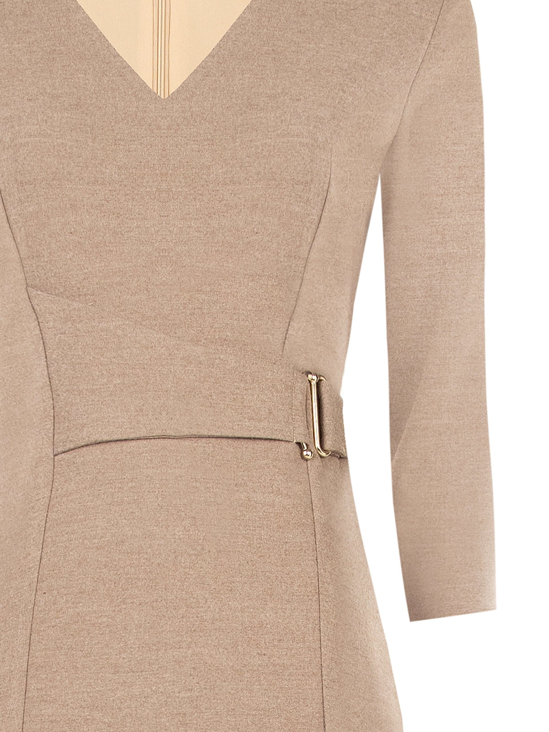 Abito A Tubino In Poliviscosa Con Scollo A V E Dettaglio A Gancio Rinascimento