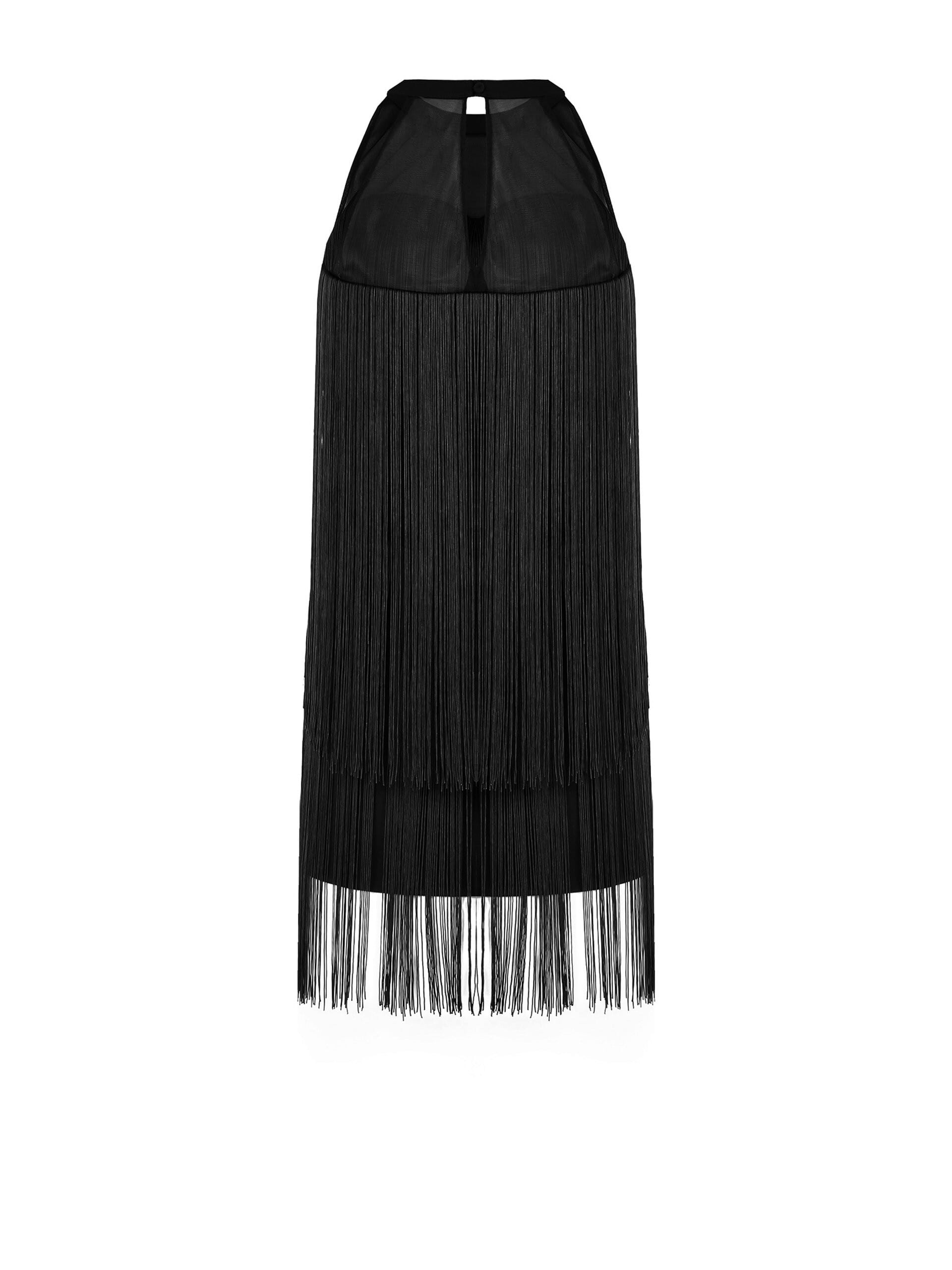 Short, Fringed, Rinascimento-Style Sheath Dress