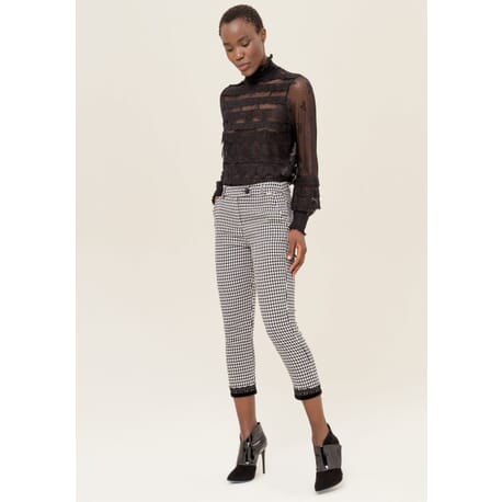Trousers Cropped With Lace Fracomina