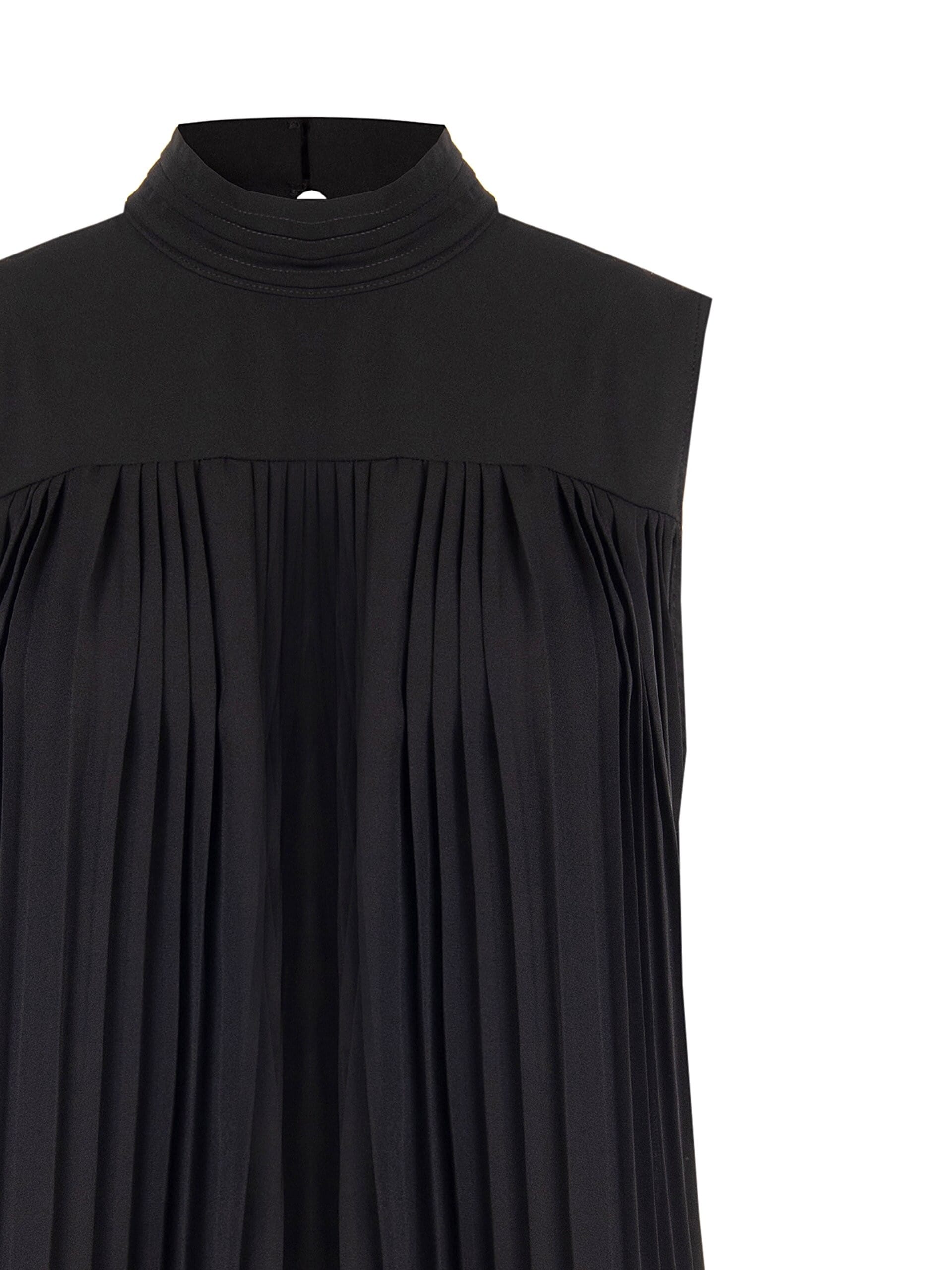 Loose-fitting top in pleated Georgette, ‘Rinascimento’ style