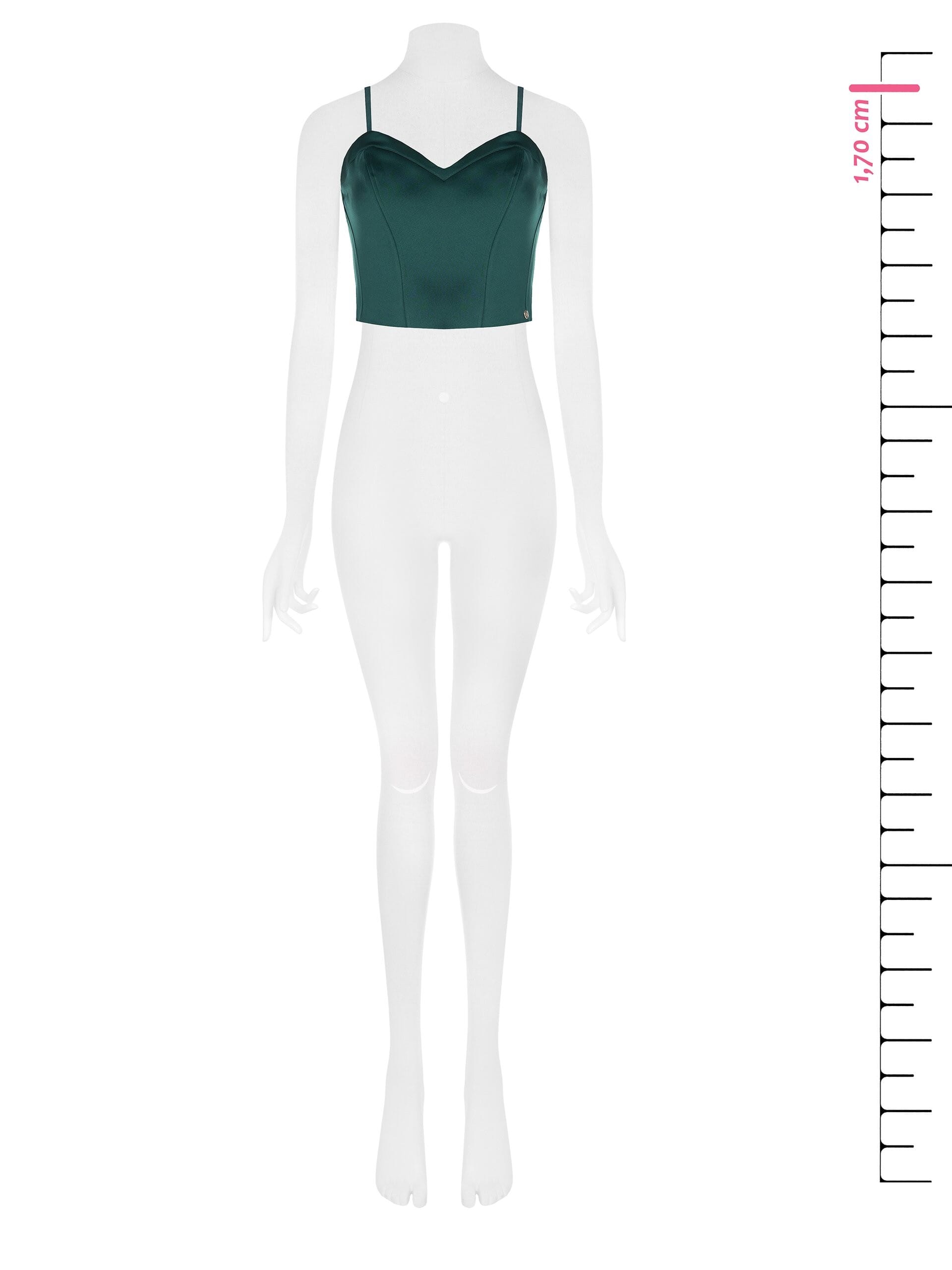 Crop Top Bustier In Raso Con Stecche Rinascimento