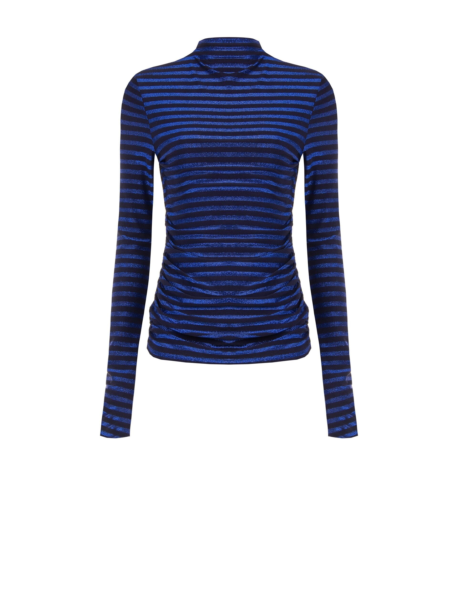 Top A Lupetto A Righe In Lurex Arricciato Sui Lati Rinascimento