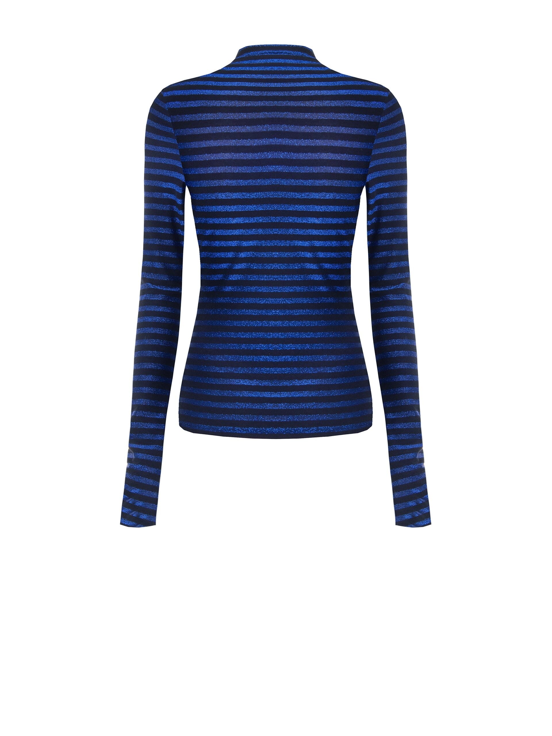 Top A Lupetto A Righe In Lurex Arricciato Sui Lati Rinascimento