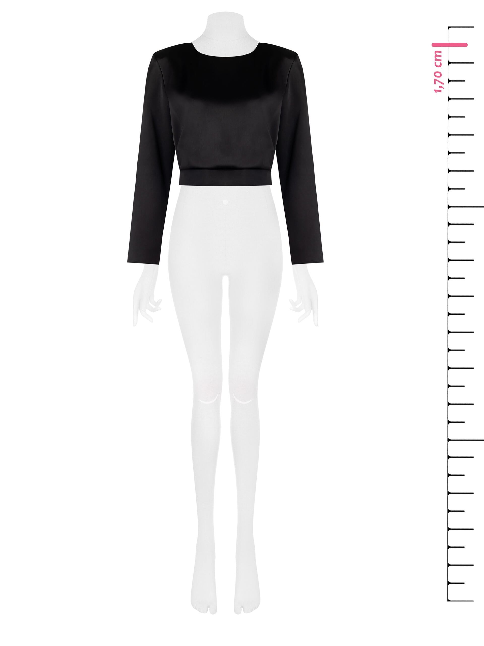 Blouse courte en satin à bretelles « Rinascimento »