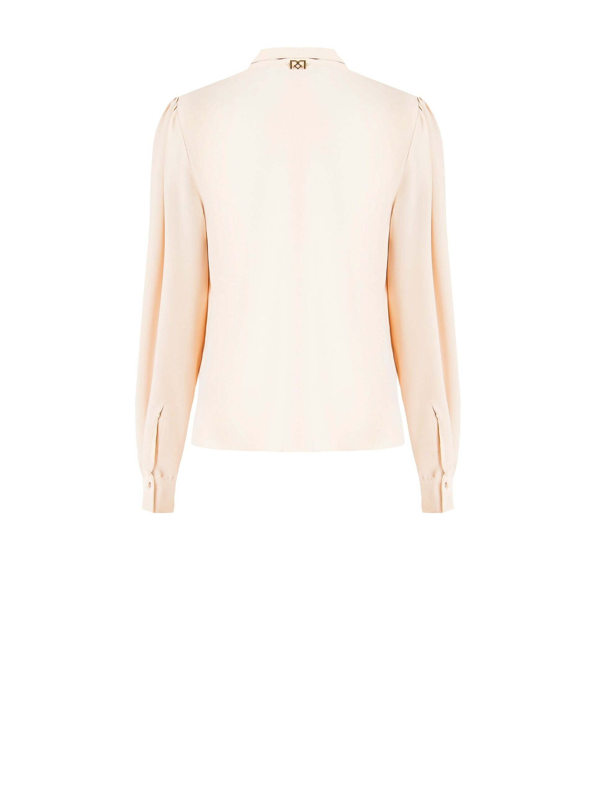 Blouse en satin mat à encolure en V et boutons dissimulés « Rinascimento »