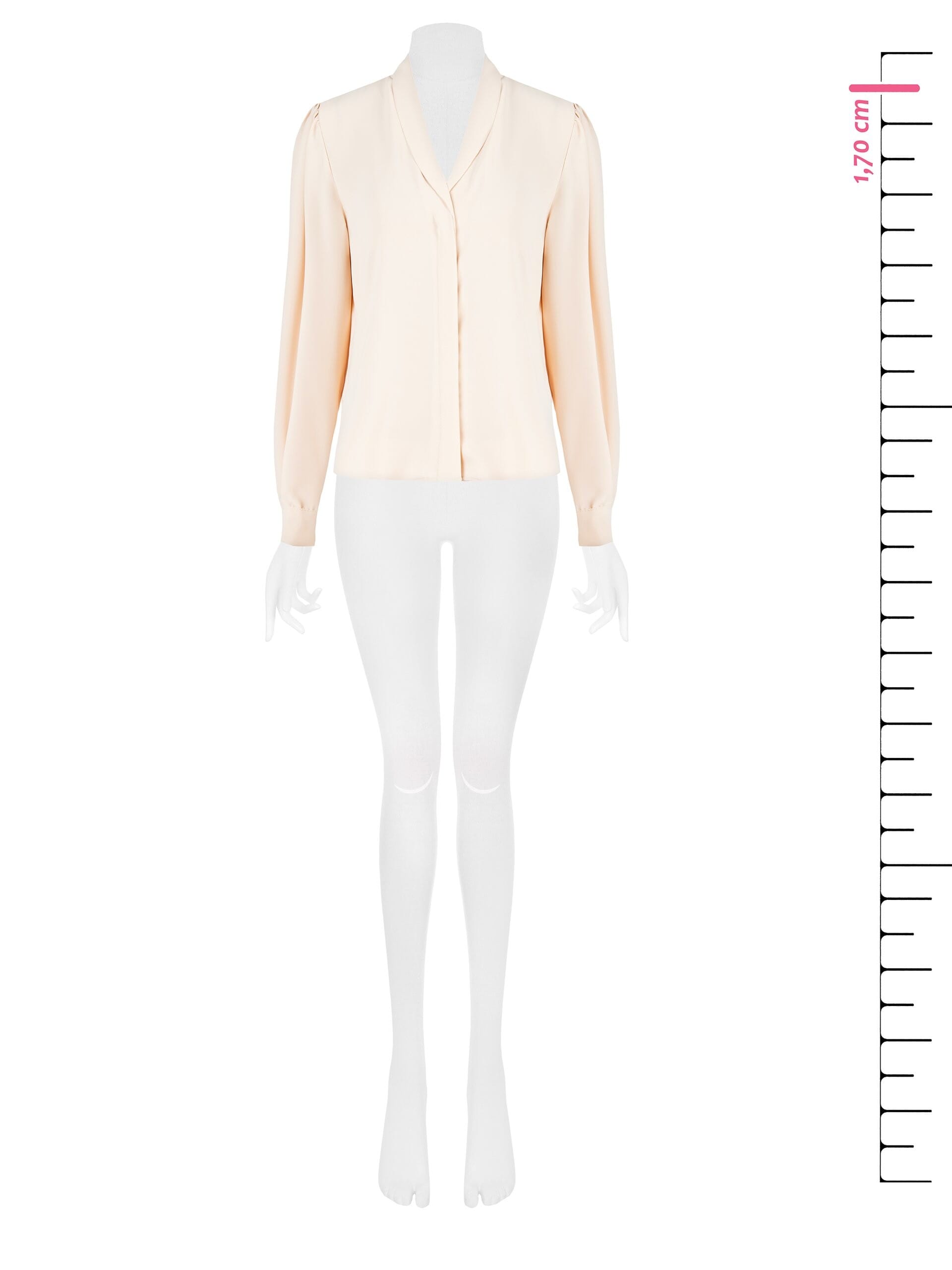 Blouse en satin mat à encolure en V et boutons dissimulés « Rinascimento »