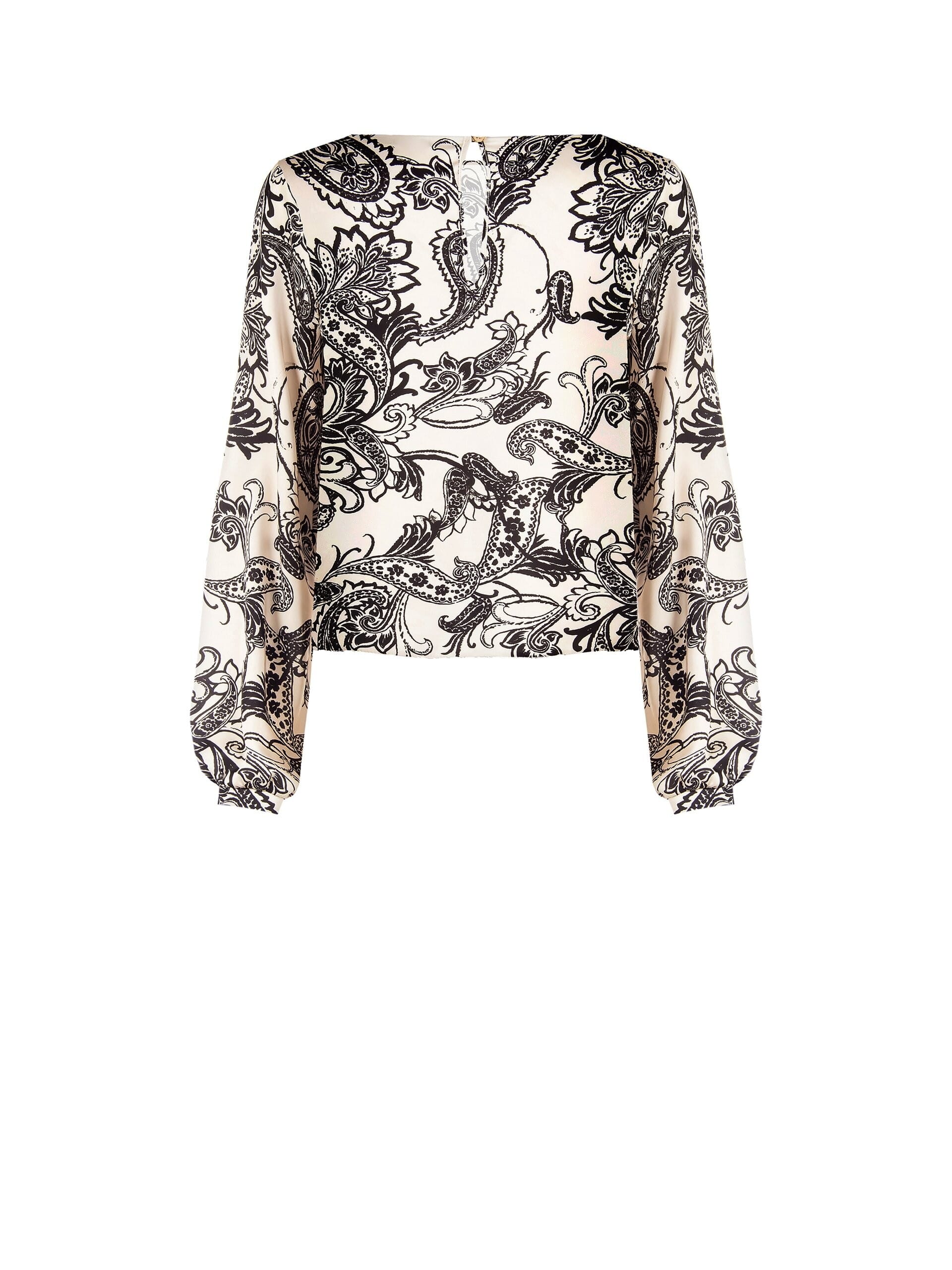 Blouse ample en satin, motif baroque de la Rinascimento