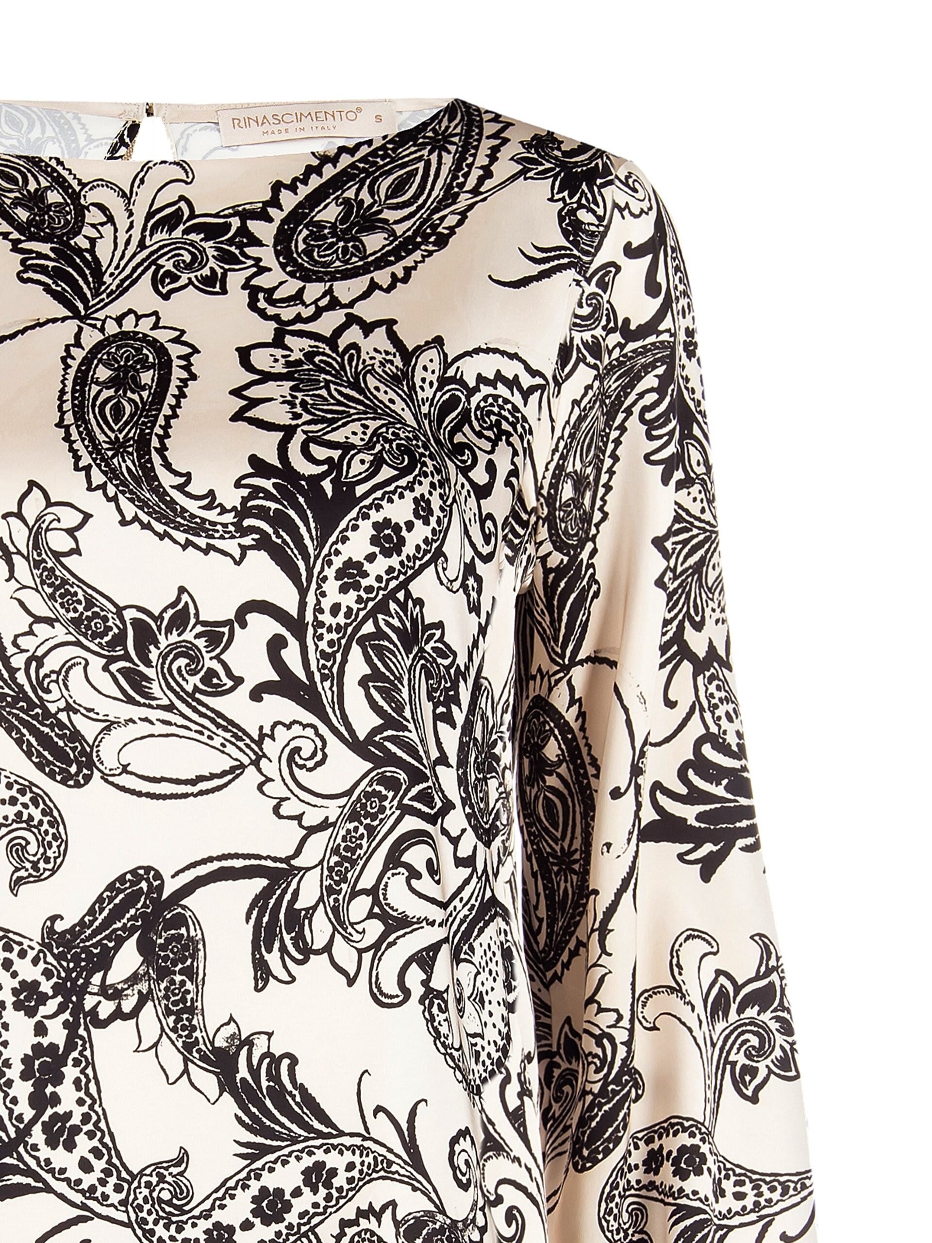 Blouse ample en satin, motif baroque de la Rinascimento