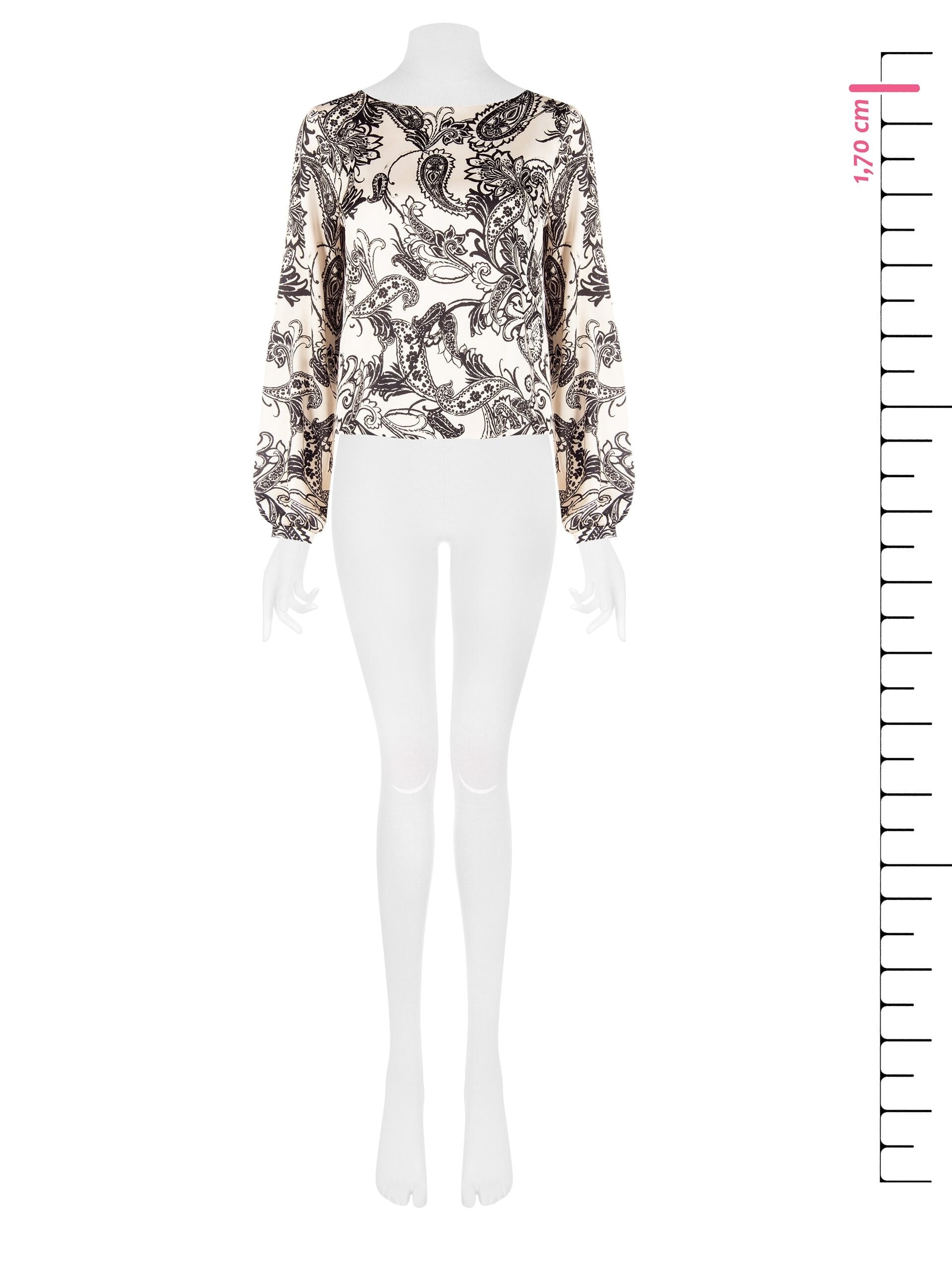 Blouse ample en satin, motif baroque de la Rinascimento