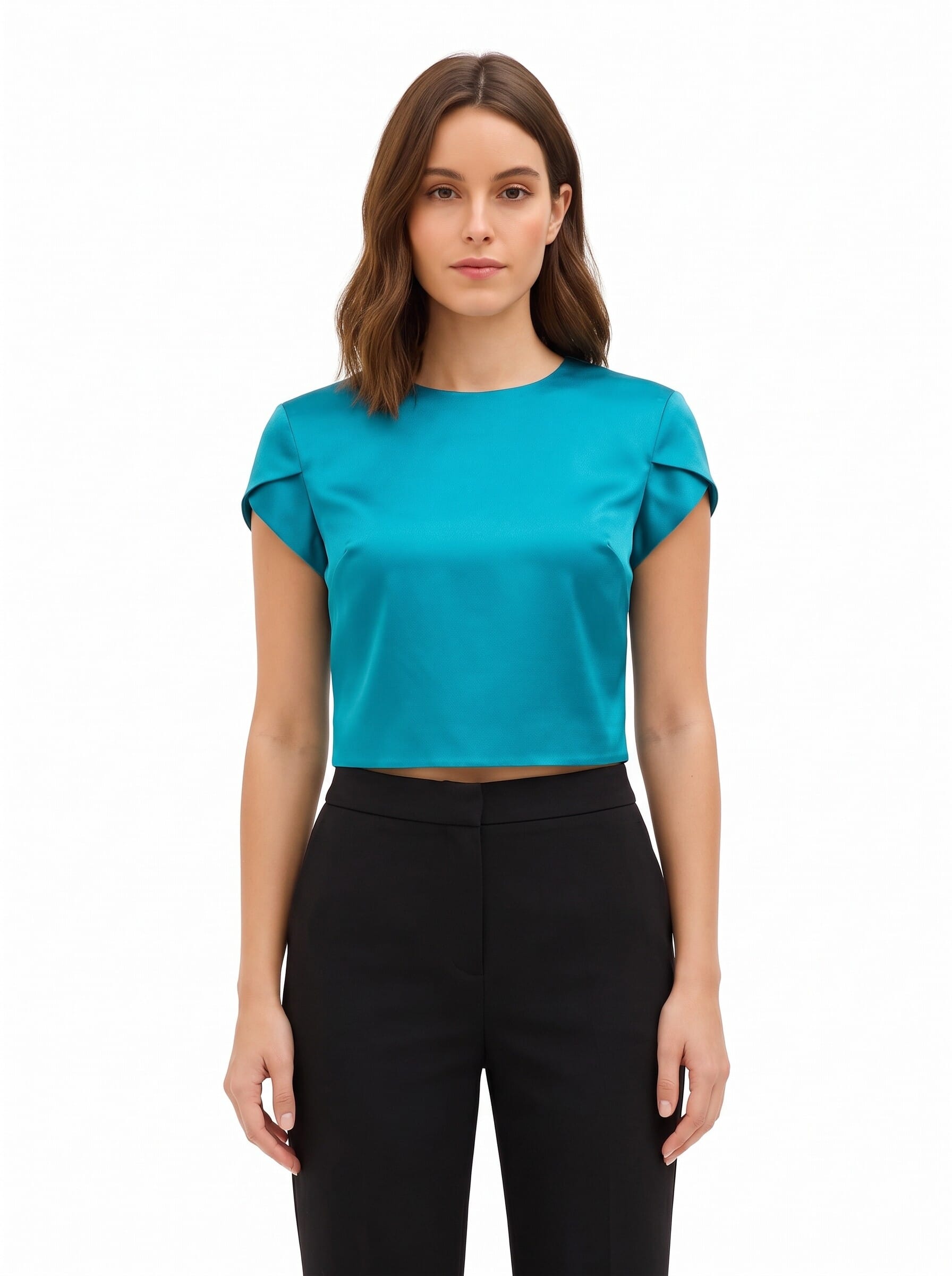 Crop top en satin structuré « Rinascimento »