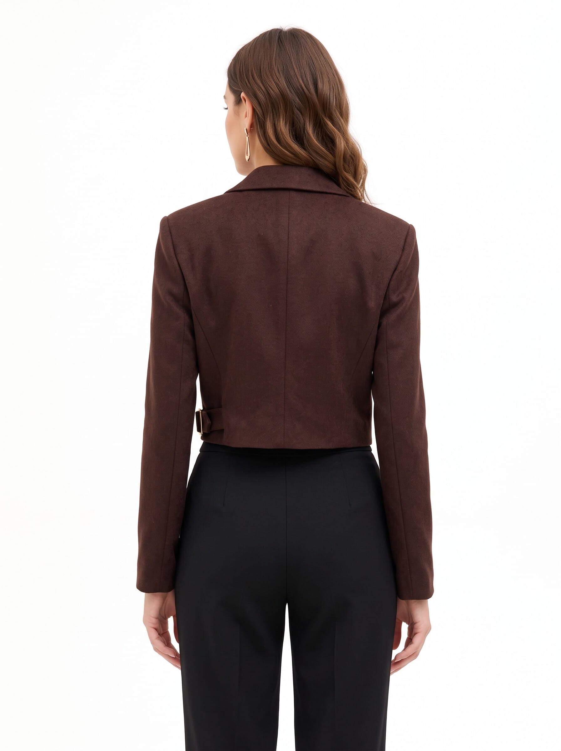 Rinascimento Cropped Blazer Jacket with Belt