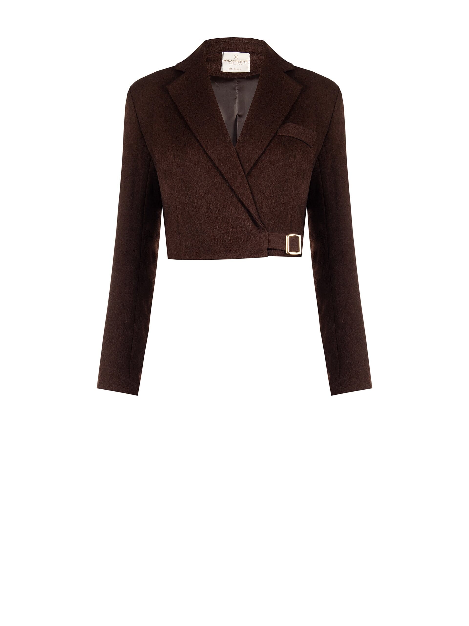 Rinascimento Cropped Blazer Jacket with Belt