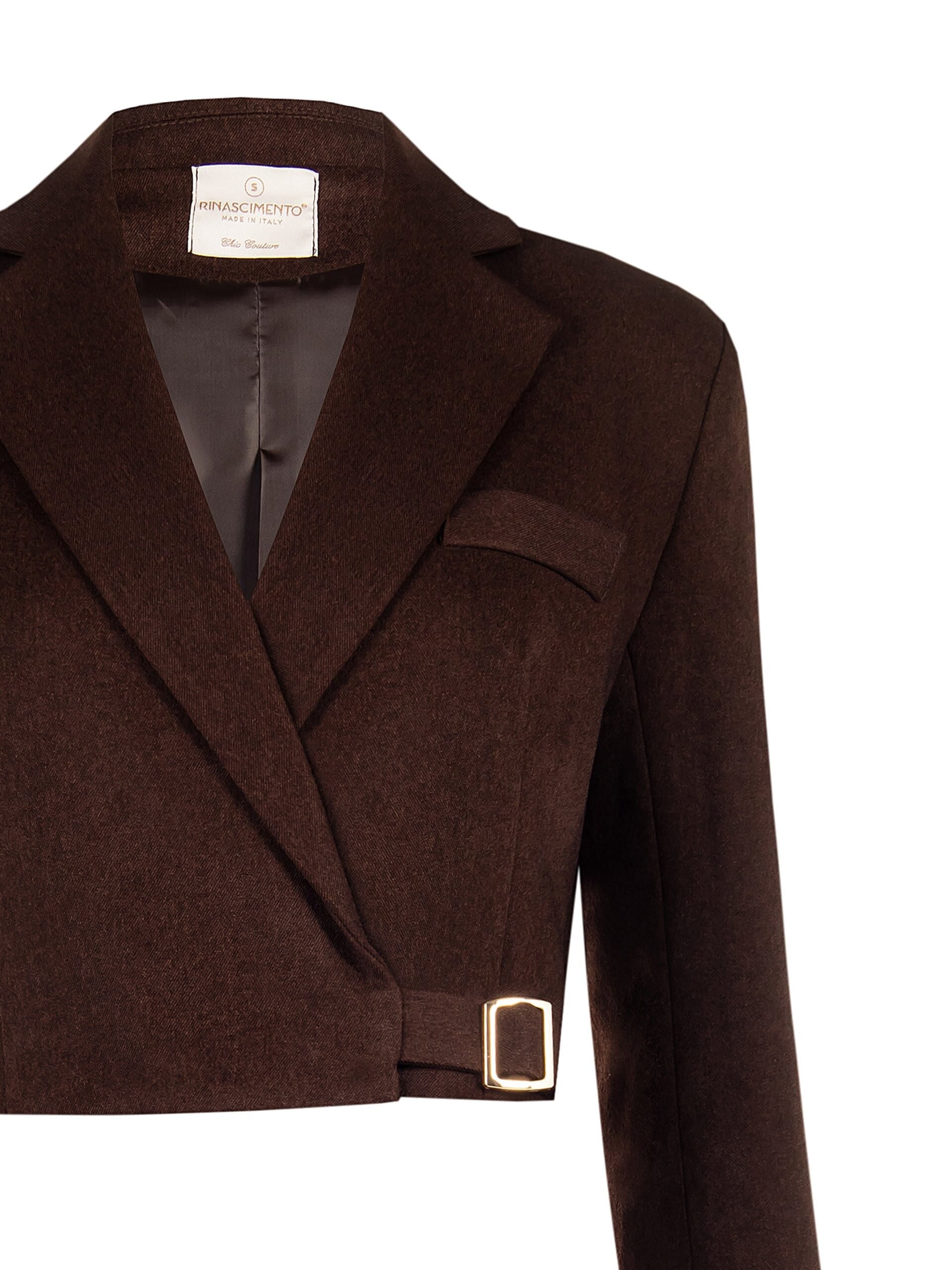 Rinascimento Cropped Blazer Jacket with Belt