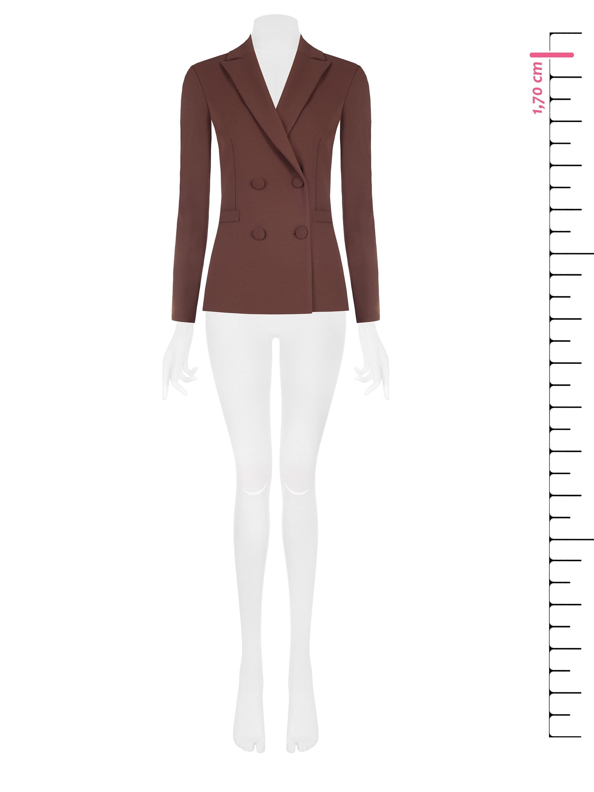 Fitted Scuba Crepe Blazer Jacket with Matching Buttons by Rinascimento