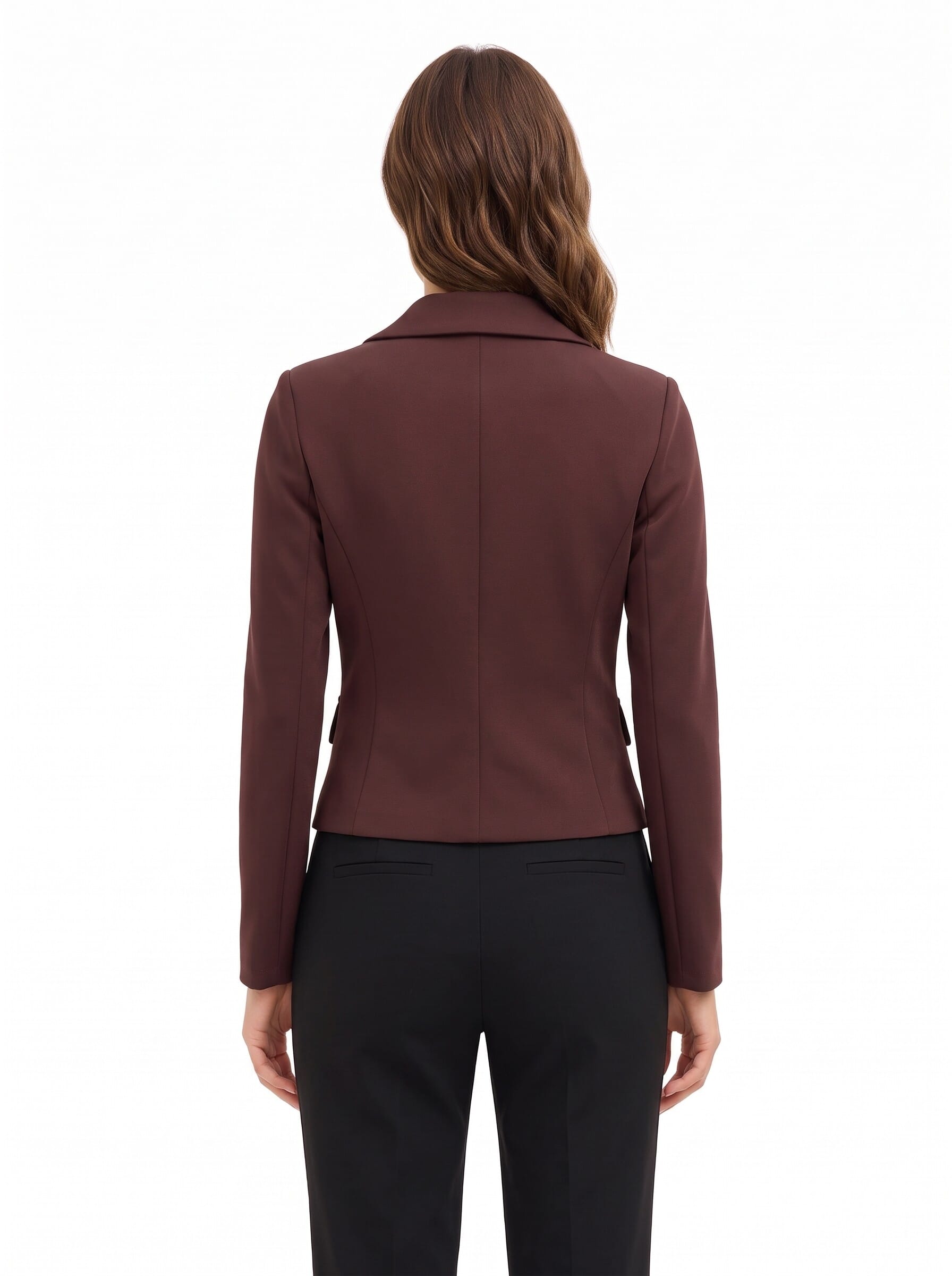 Rinascimento Short, Fitted Scuba Crepe Blazer Jacket