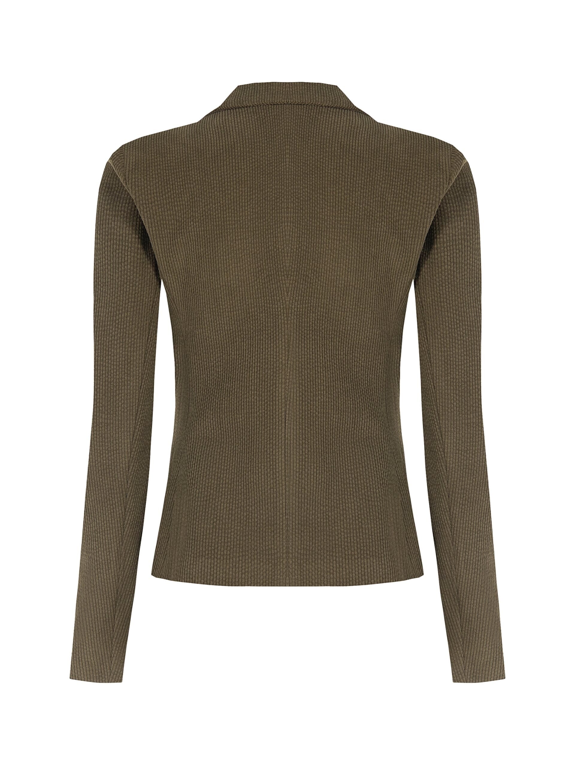 Rinascimento Fitted Blazer Jacket in Fine-Ribbed Velvet
