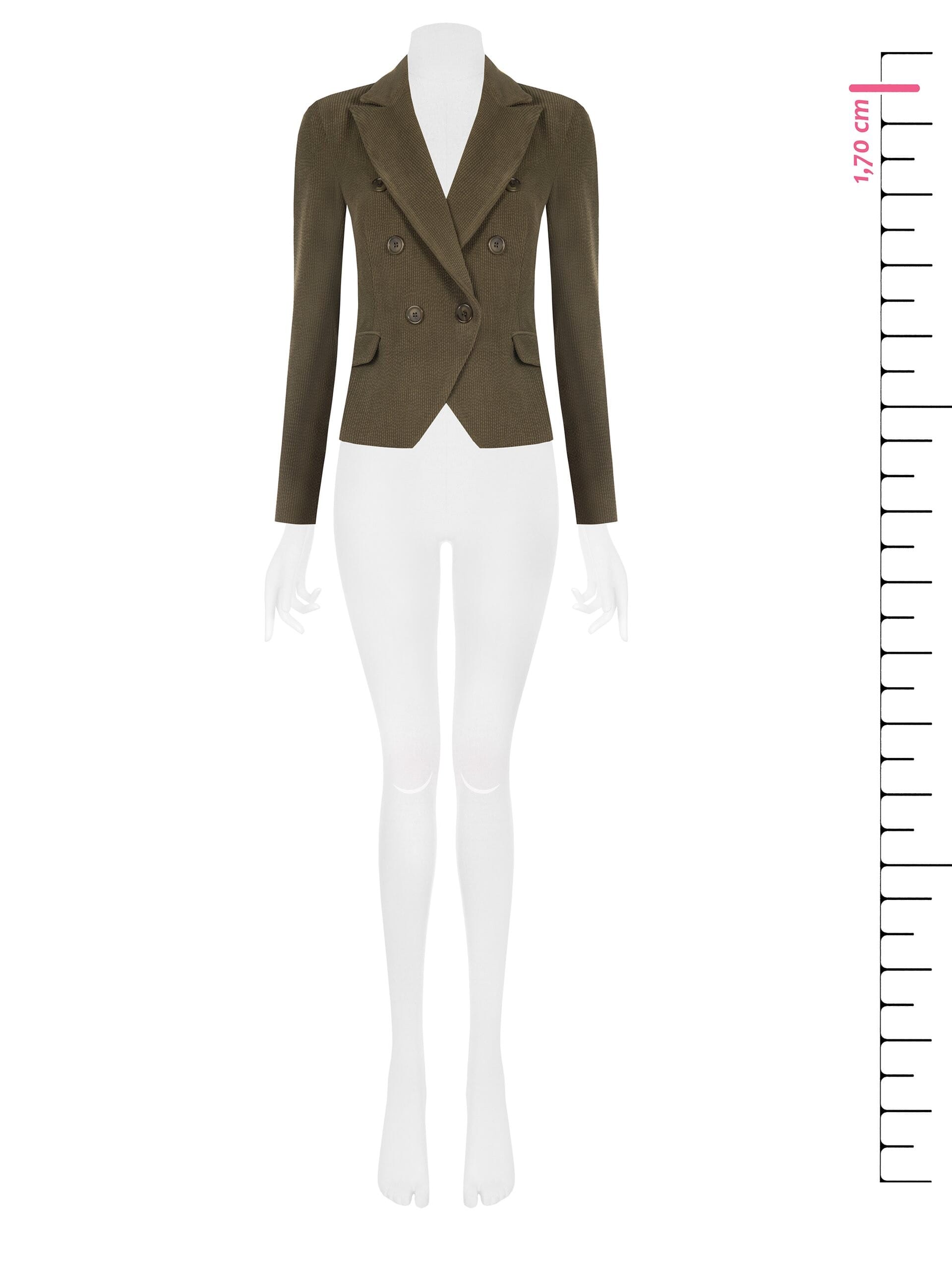Rinascimento Fitted Blazer Jacket in Fine-Ribbed Velvet