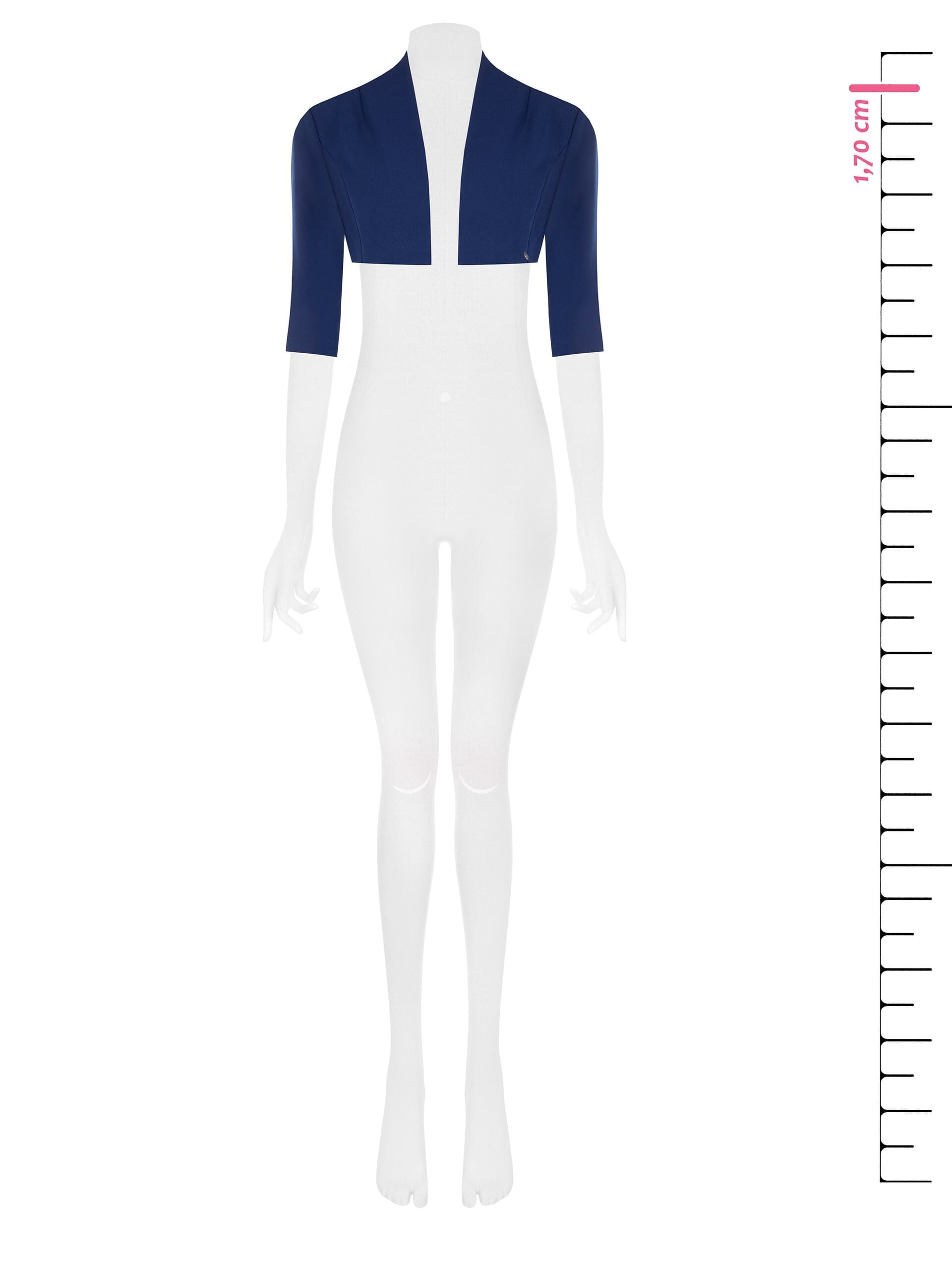 Open-fronted Bolero Shawl in Rinascimento Crepe