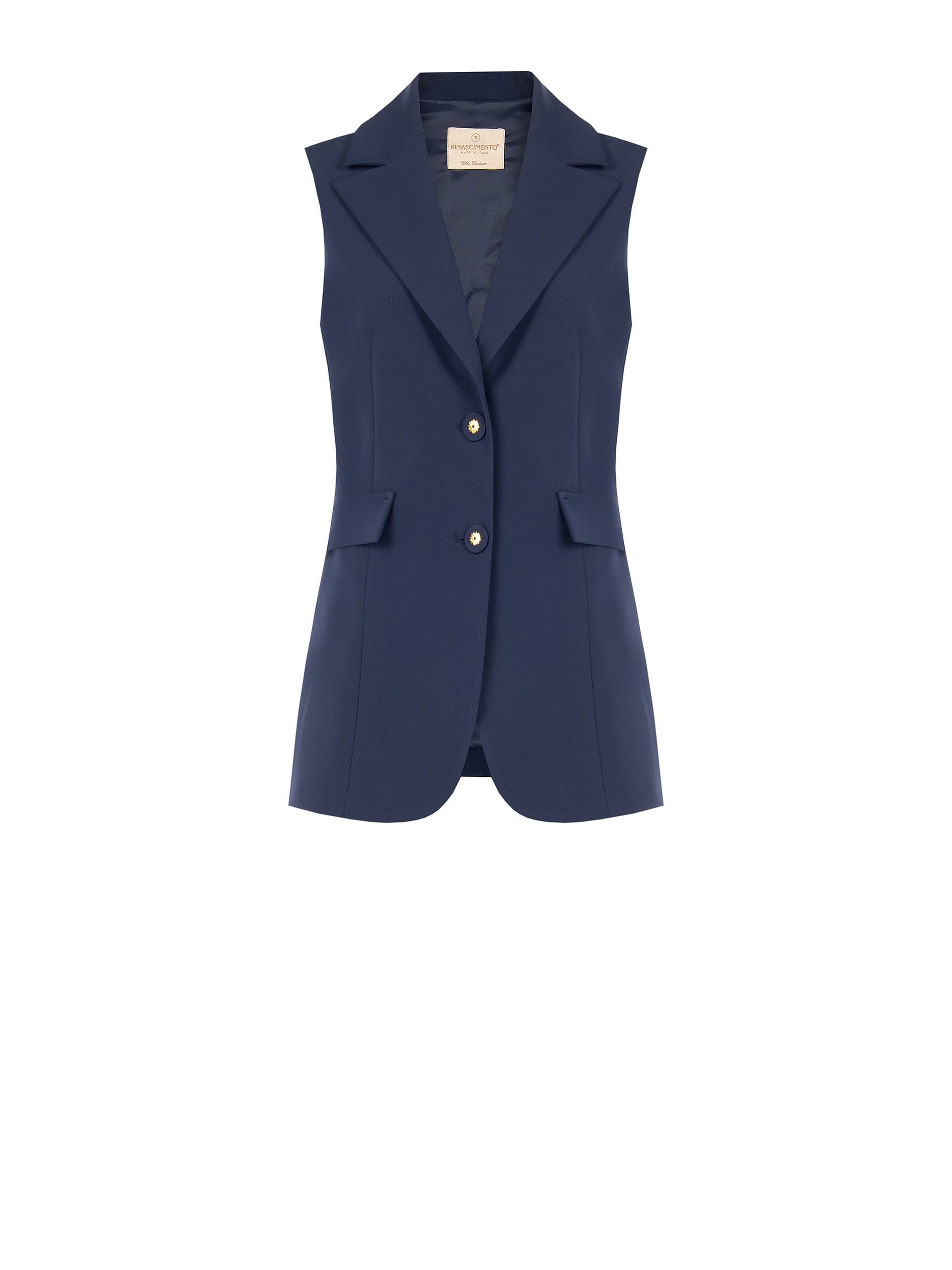 Long, Fitted Waistcoat in Rinascimento Technical Fabric