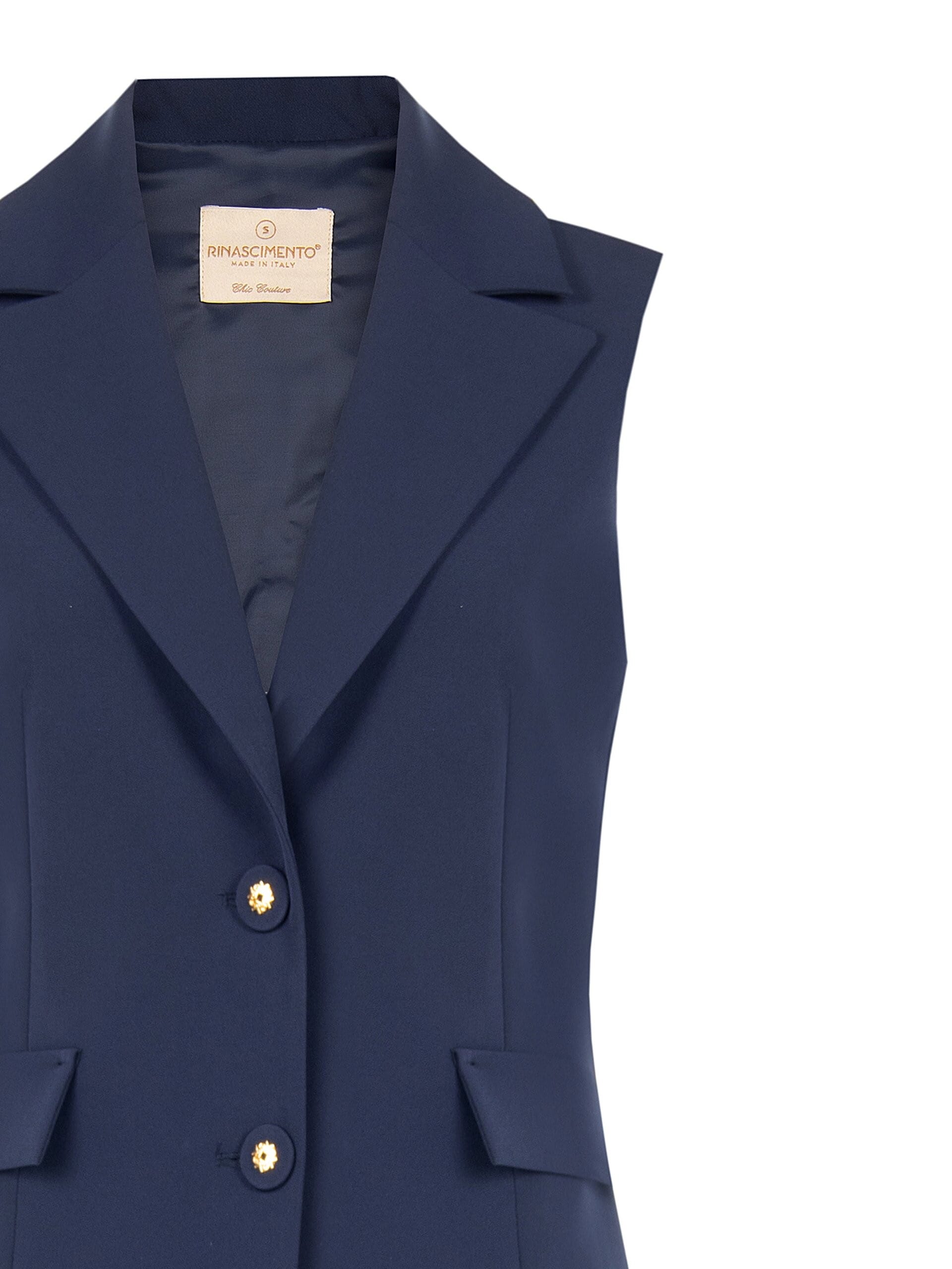 Long, Fitted Waistcoat in Rinascimento Technical Fabric