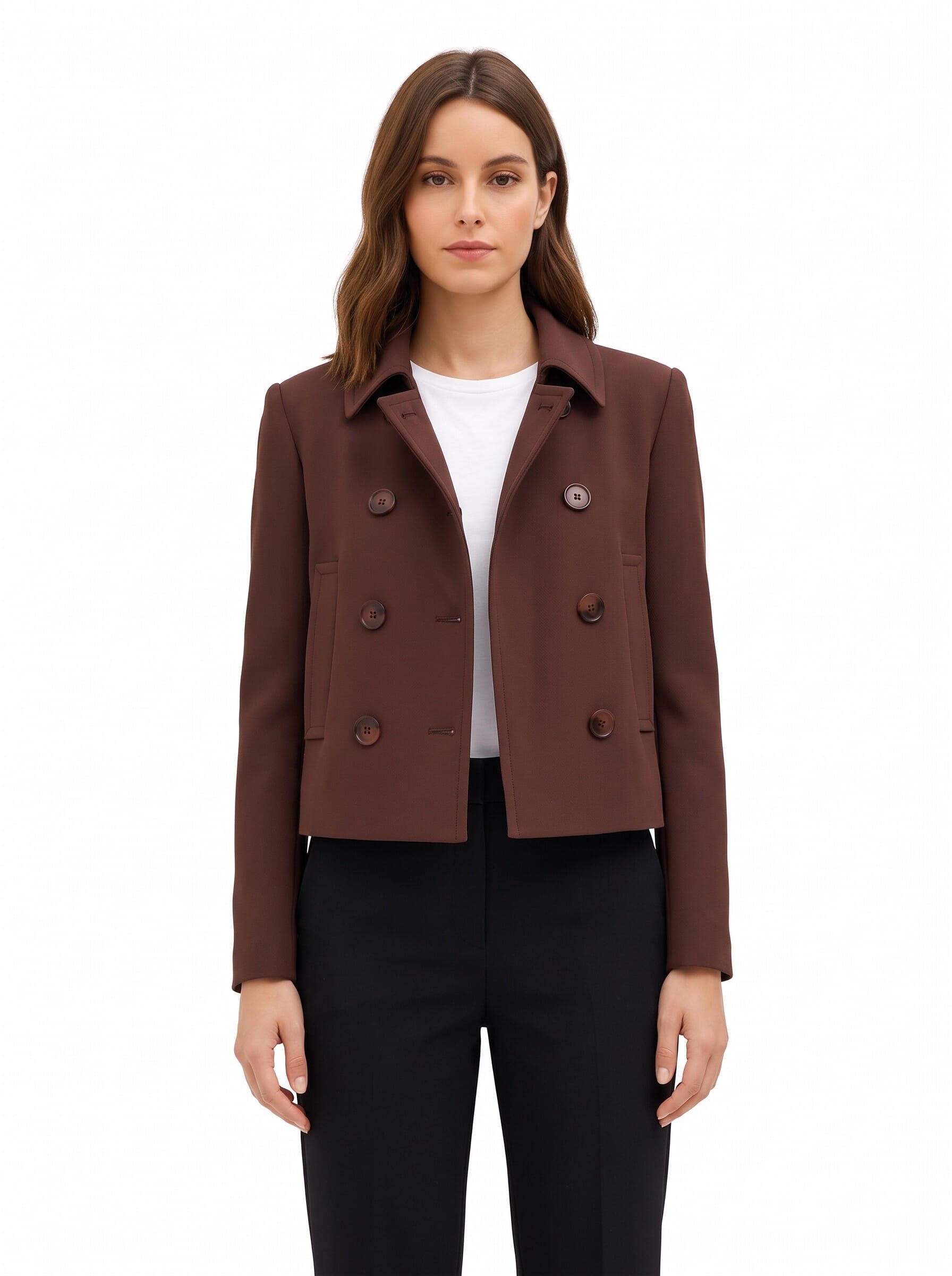Short Coat with Pockets and Straps by Rinascimento