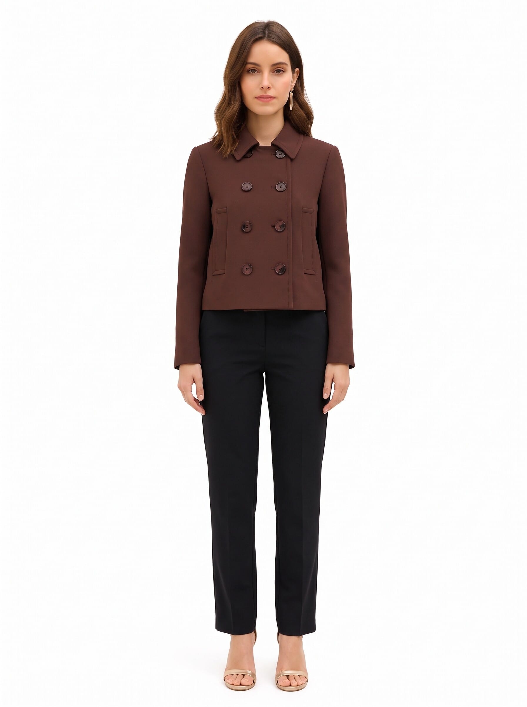 Short Coat with Pockets and Straps by Rinascimento