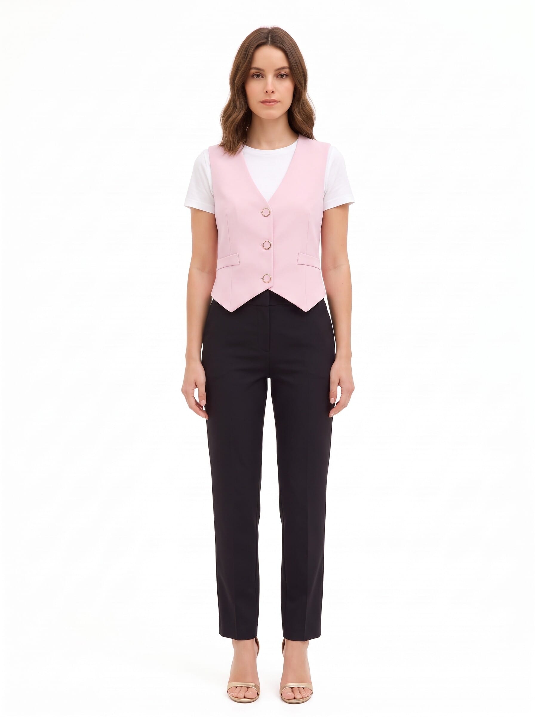 Rinascimento Crepe Fluid-Weave Waistcoat