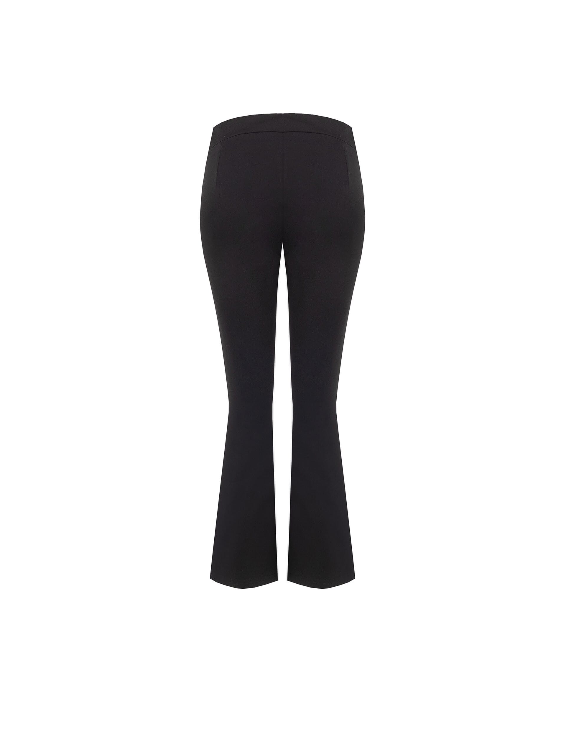 Pantaloni Flare Cropped In Misto Viscosa Con Elastico In Vita Rinascimento