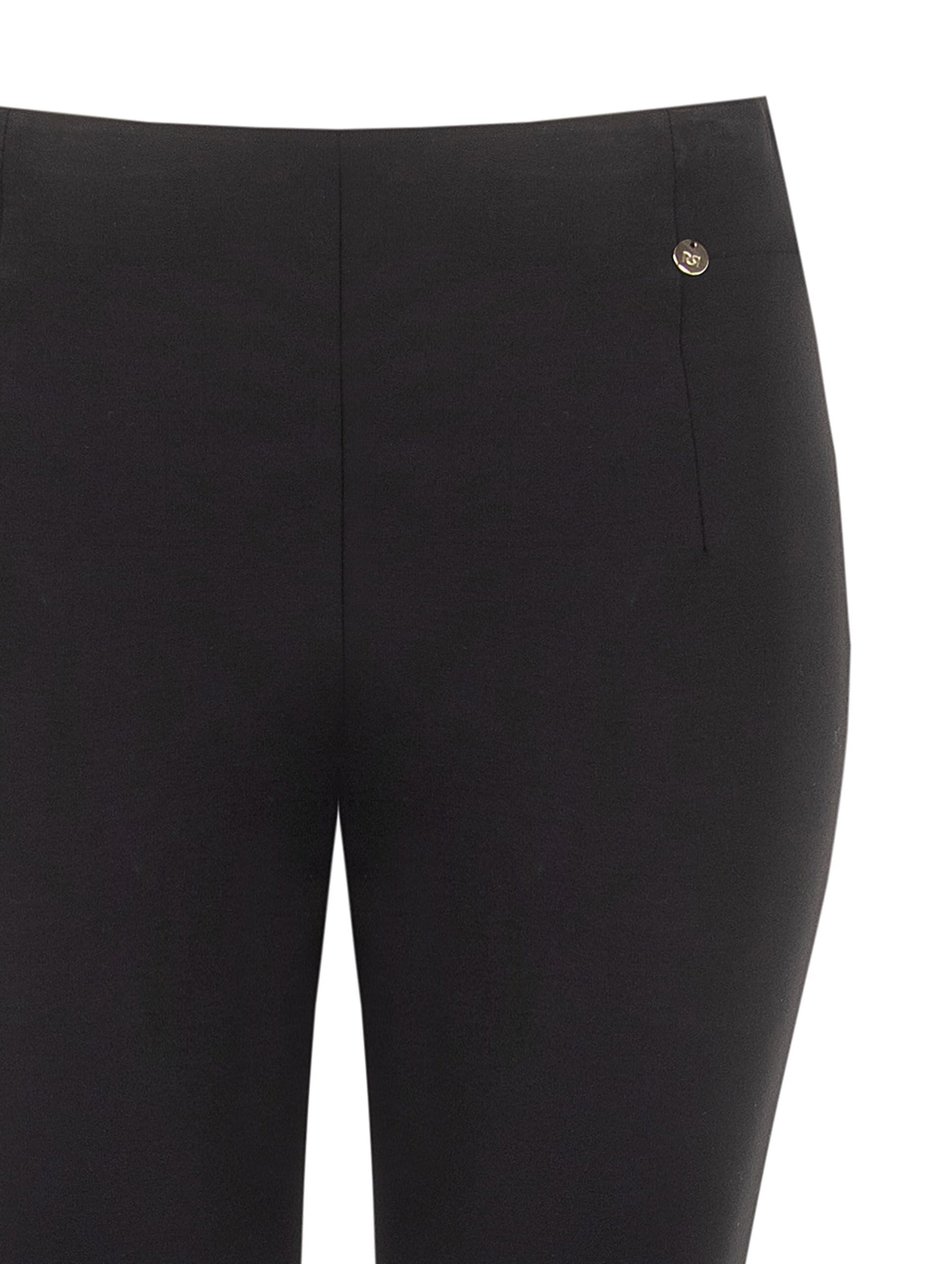 Pantaloni Flare Cropped In Misto Viscosa Con Elastico In Vita Rinascimento