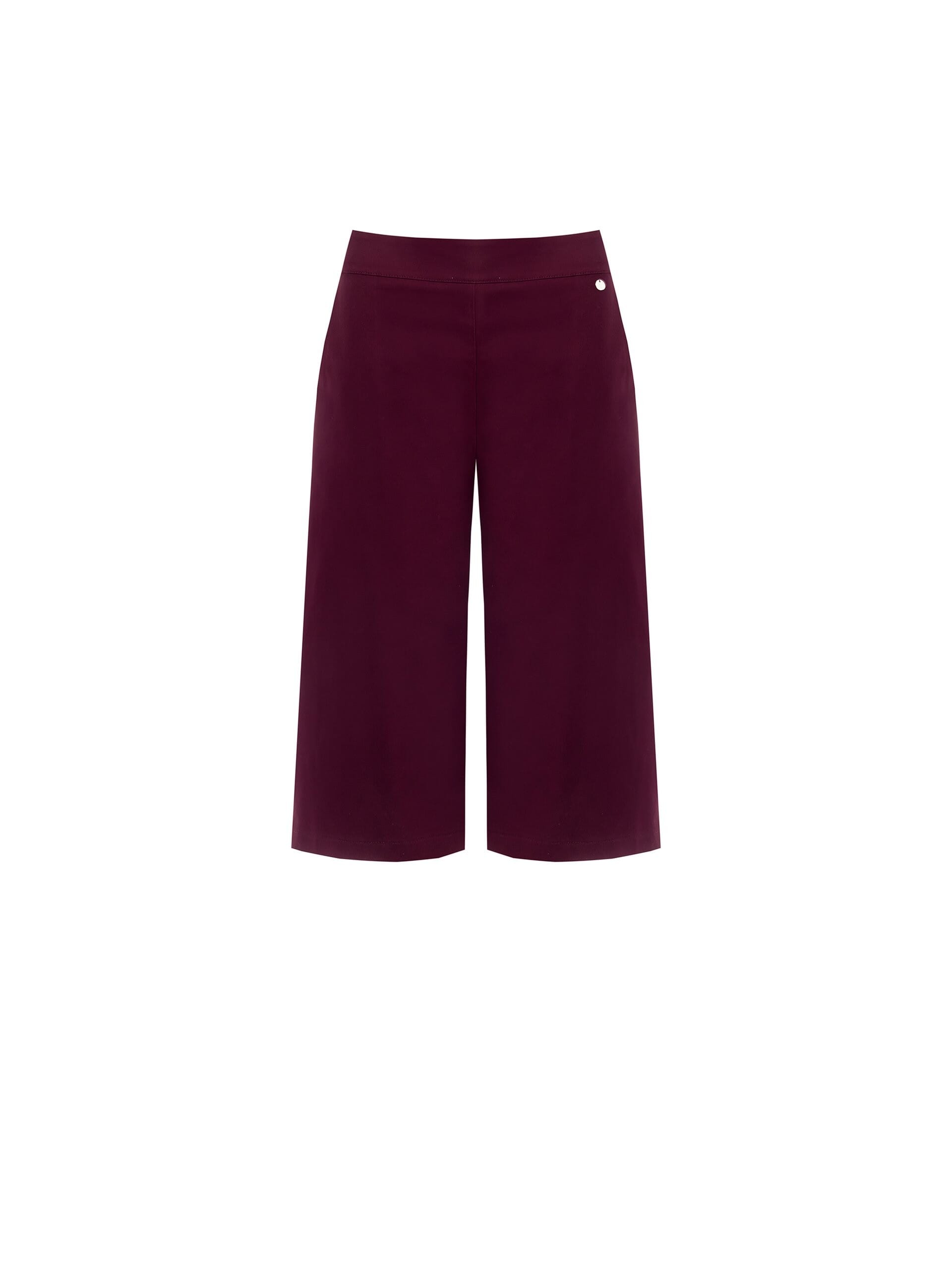 Pantalon court en tissu structuré extensible, avec poches et fermeture éclair latérale, Rinascimento