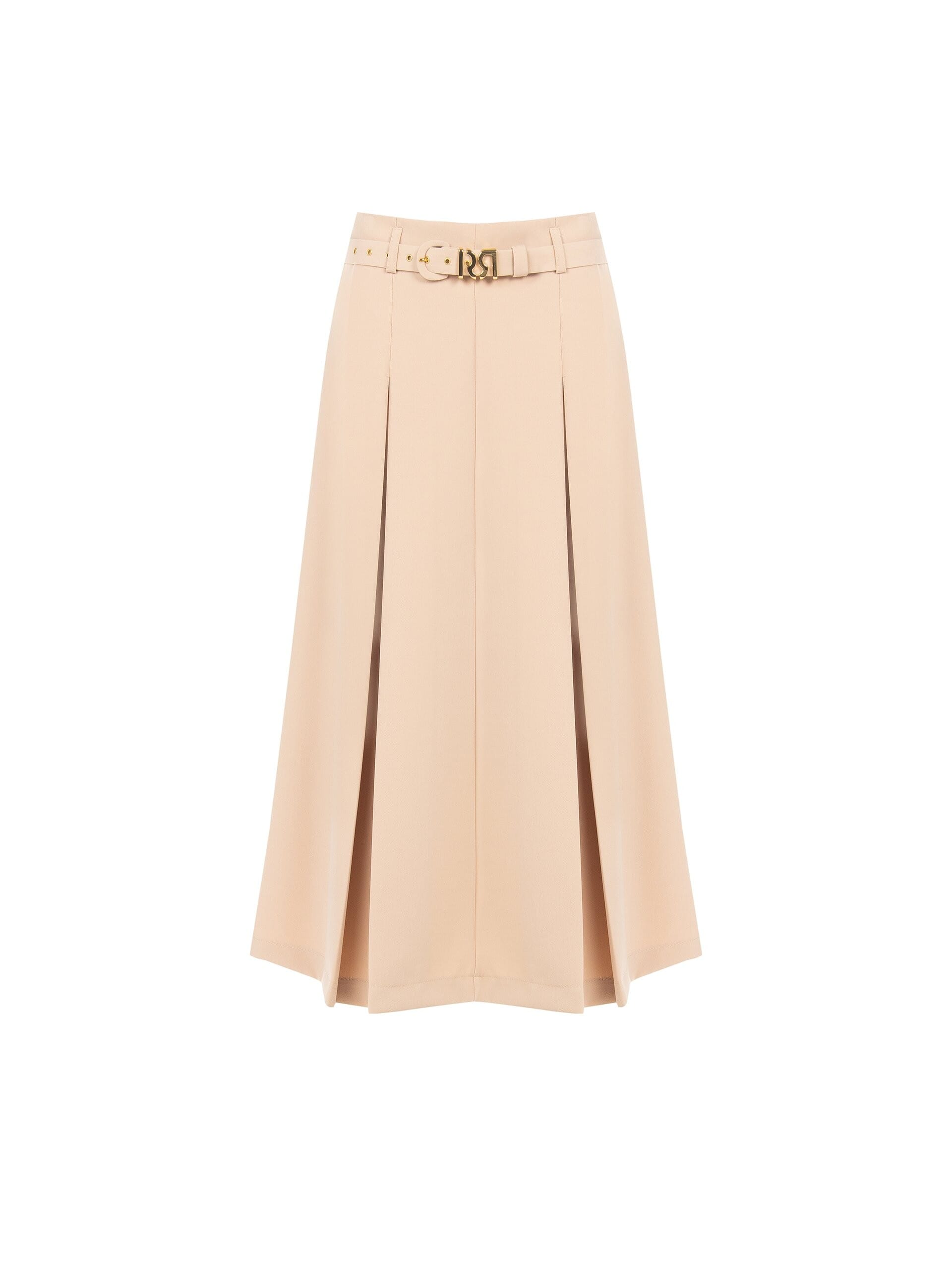 Gonna A Pieghe Maxi Con Cintura Rigida Coordinata Rinascimento