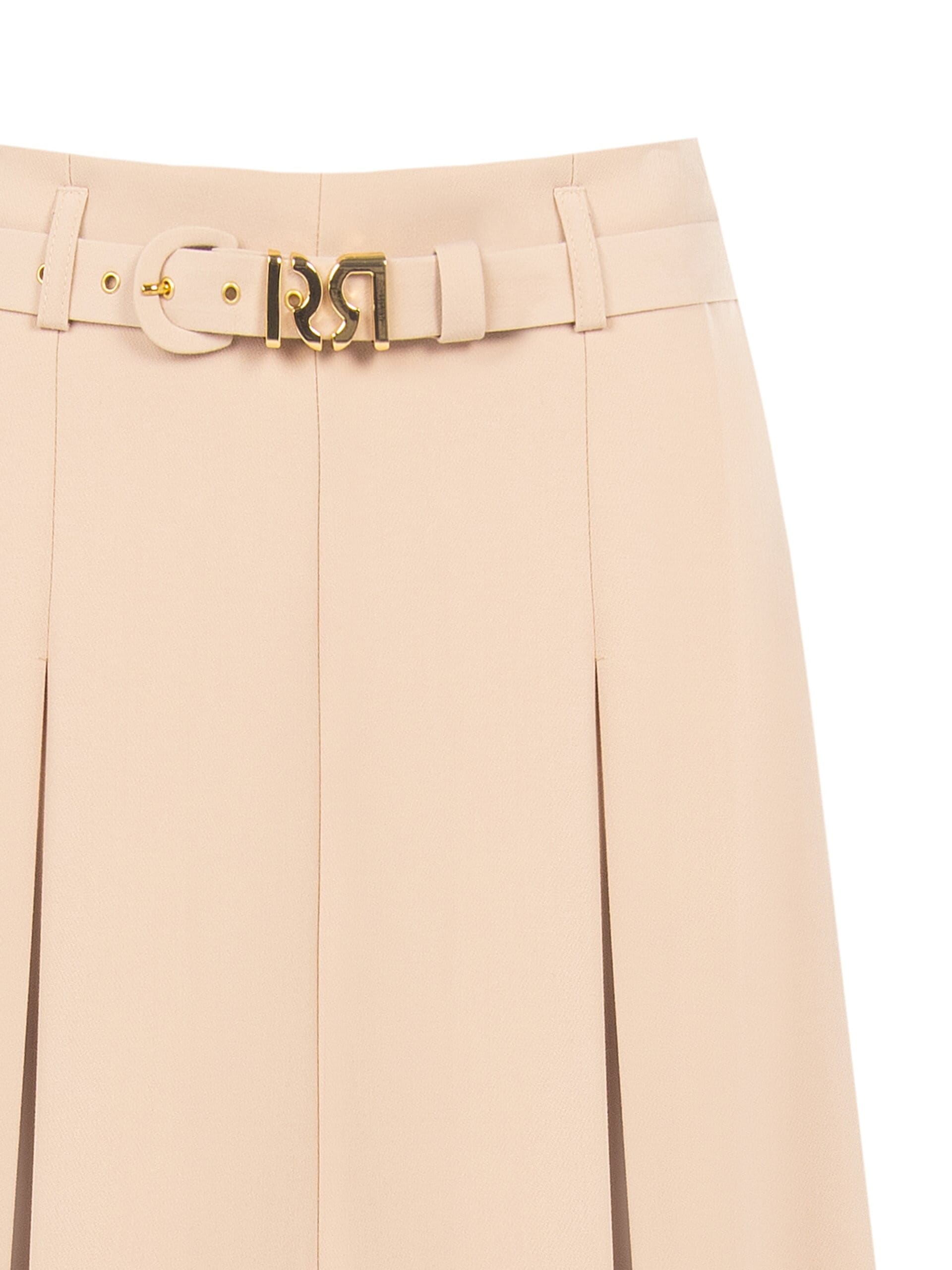 Gonna A Pieghe Maxi Con Cintura Rigida Coordinata Rinascimento
