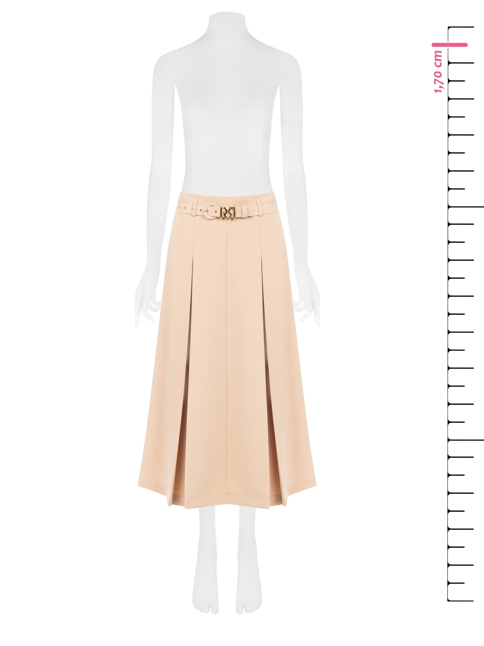 Gonna A Pieghe Maxi Con Cintura Rigida Coordinata Rinascimento