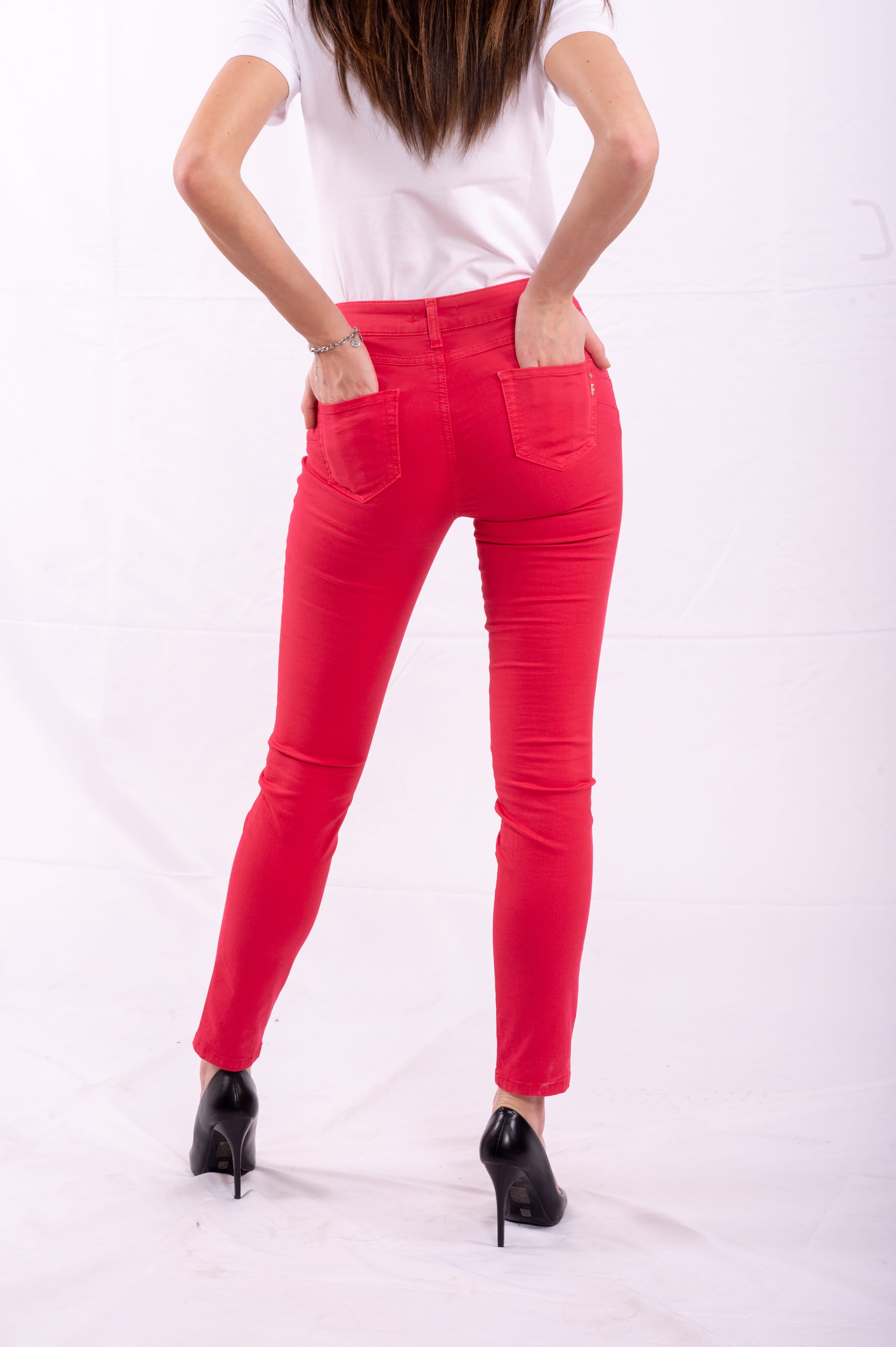 Pantalone A Sigaretta Tinta Unita Fracomina