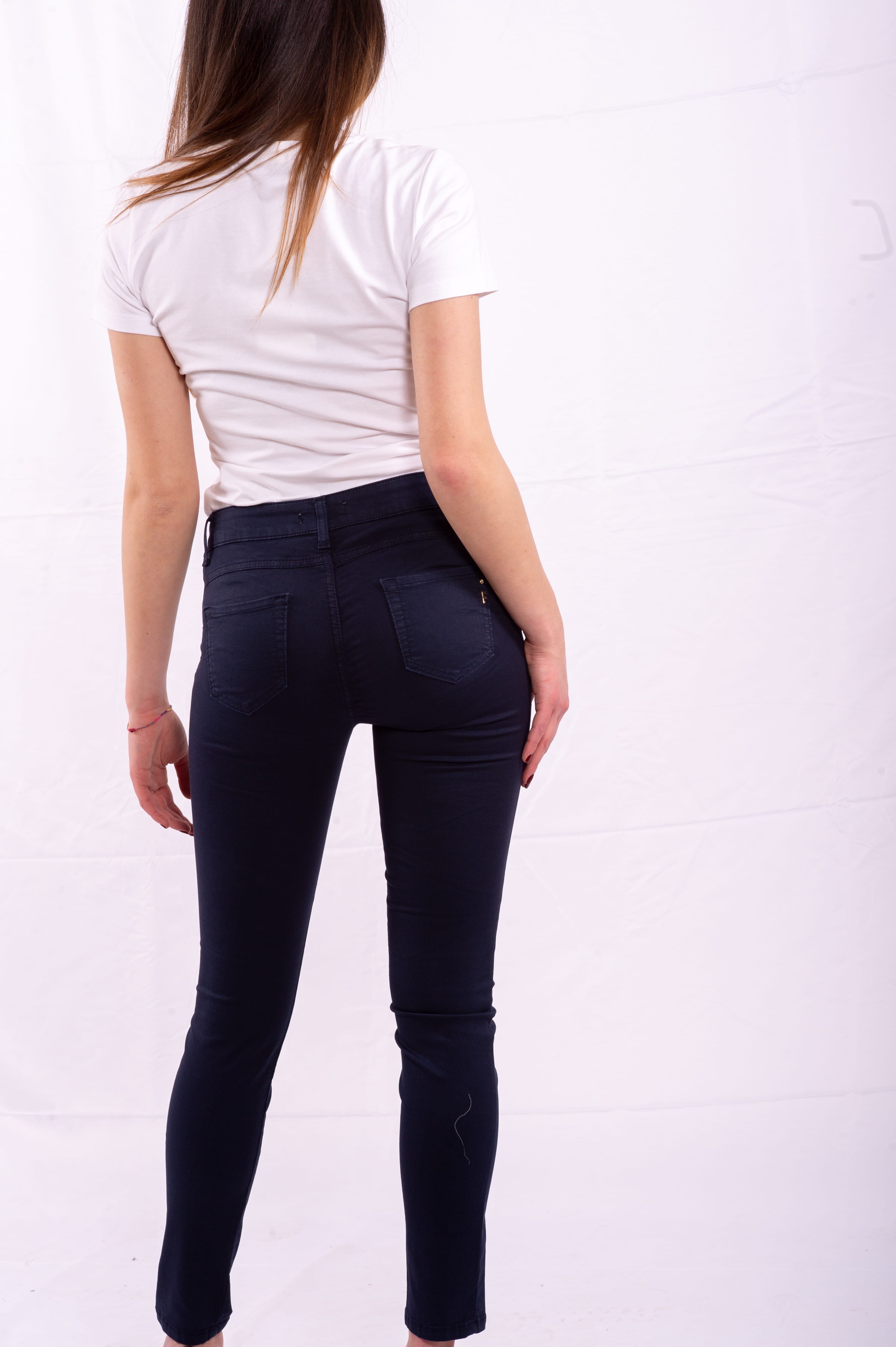 Pantalone A Sigaretta Tinta Unita Fracomina