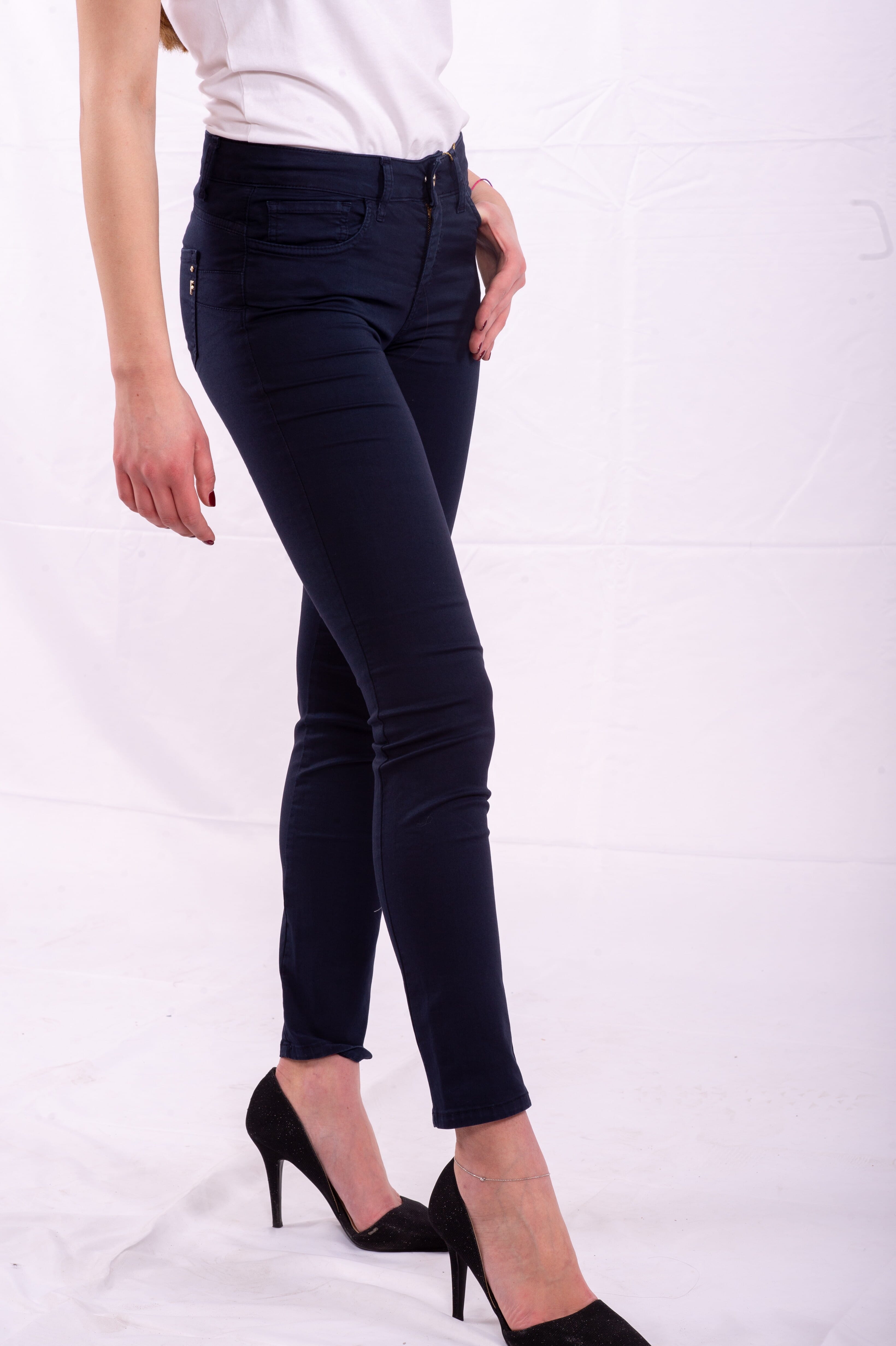 Pantalone A Sigaretta Tinta Unita Fracomina