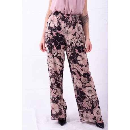 Pants With Floral Design Persona By Marina Rinaldi