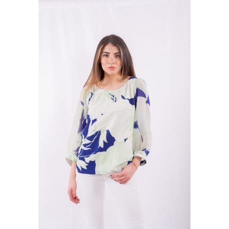 Blouse With Fantasy Flowers Emme Marella