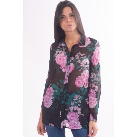 Shirt With Floral Pattern Guess