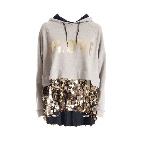 Sweatshirt With Sequins Applications Fracomina