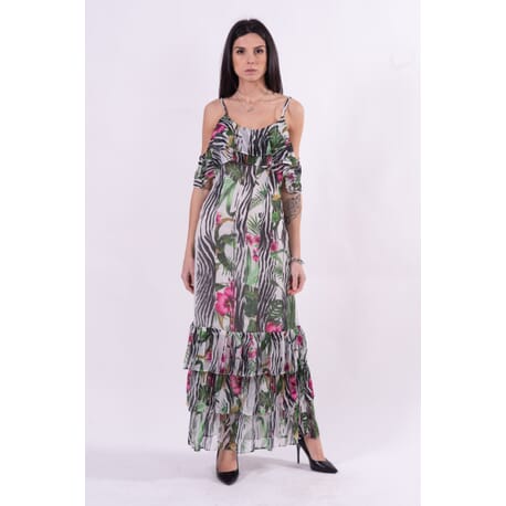Dress With Floral Pattern Guess