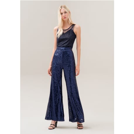 Flare Pants In Sequins Fracomina