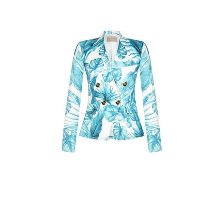 Double-Breasted Jacket Tropical Renaissance Print