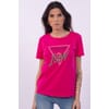 T-Shirt With Rhinestone Application And Guess Logo