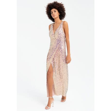 Dress With Sequins Fracomina