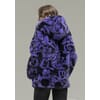 Wide Jacket In Eco Fur With Disney Fracomina Print