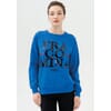 Wide Sweatshirt With Logo In Sequins Fracomina