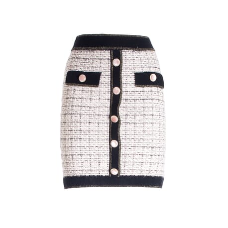 Mini Adherent Skirt In Tweed Fracomina