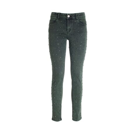 Jeans Skinny Effetto Push Up In Denim Color Con Lavaggio Stone Fracomina